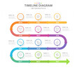 © InfoWizard - Infographic template for business. 12 Months modern Timeline diagram calendar with arrows, presentation vector infographic.