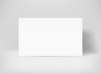 Poster - Empty white frame on grey interior. 3d vector presentation mockup