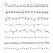 © lydmylaishchenko - Vector set hand drawn vintage borders. Doodle lines collection, cute decorative element for your design