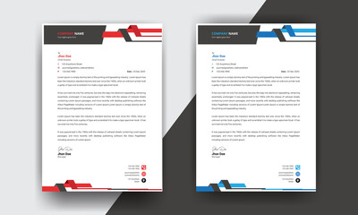 Wall Mural - Modern Elegant professional letterhead design template 