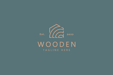 Wooden Cottage Logo Concept. Creative and Unique Design Template Vector. Village, Forest, Adventure, and Natural.