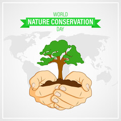 Vector illustration for World Nature Conservation Day banner