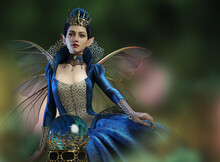 Blue Forest Fairy, 3d CG
