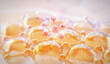 © Chonpaphat - 3D Yellow Collagen Skin Serum and Vitamin illustration isolated on soft color background. concept skin care cosmetics solution. 3d rendering.