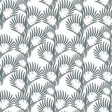 Tropical Leaves. Seamless Gray Pattern. Cover. Print. Template.