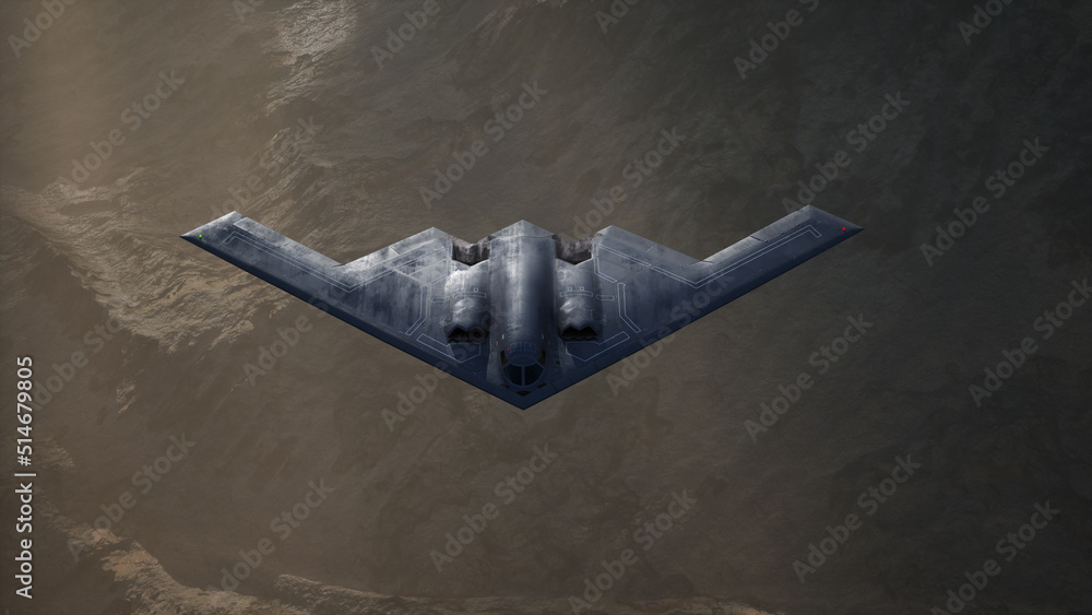 Stealth bomber b2 Spirit in the air of Nevada Stock Illustration ...
