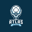 Atlas Mascot Muscle Man Gym Fitness Logo