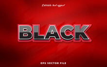 Red Black Editable Text Effect With Smooth Background