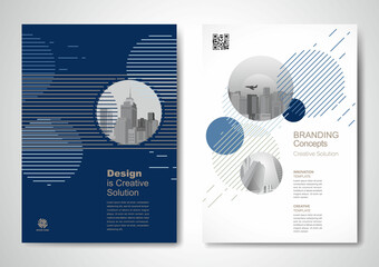 Canvas Print - Template vector design for Brochure, AnnualReport, Magazine, Poster, Corporate Presentation, Portfolio, Flyer, infographic, layout modern with color size A4, Front and back, Easy to use.