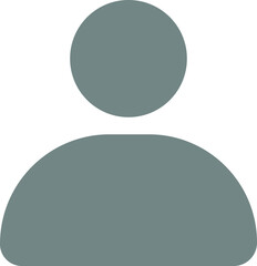 Grey person icon, people icon vector