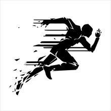 Silhouette Of A Man Running