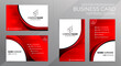 © SS30 - Set of red and black Modern Corporate Business Card Design Templates, vector eps 10