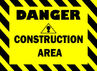 Wall Mural - Danger sign construction area