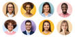 © Damir Khabirov - Collage of portraits and faces of group of young diverse people for profile picture