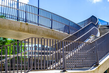 Modern Footbridge In Austria