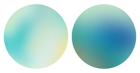 Wall Mural - Pure lo-fi grain gradient texture. Colorful gradient circle. Blue spray paint brush. Turquoise undertone gradients for round banner design, minimal poster, label cosmetics. Multicolor liquid backdrop.