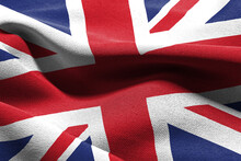 3D Illustration Closeup Flag Of United Kingdom