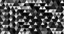4k Abstract Glittering Abstract Triangle Pattern. White Black Luxury  Background With Random Move Hexagons. Geometric Graphic Motion Animation. Seamless Looping Light Backdrop. Simple Minimal BG 