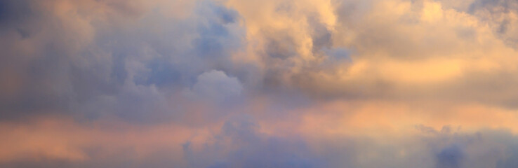 Wall Mural - sunset background cumulus clouds abstract