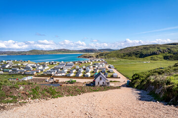 The new path to Murder Hole beach, officially called Boyeeghether Bay starts at the camping site County Donegal, Ireland