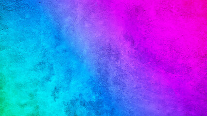 Wall Mural - Purple blue green abstract background. Gradient.Toned colorful concrete wall texture. Magenta teal background with space for design.