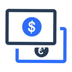 Poster - Cash, currency, dollar, euro, exchange, money icon