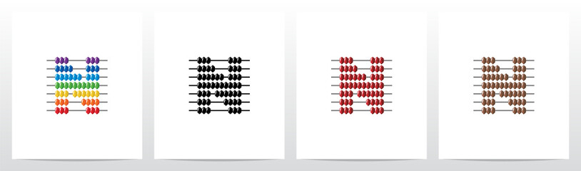 Abacus Forming Letter Logo Design N