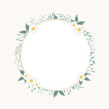 White And Blue Floral Frame For Wedding