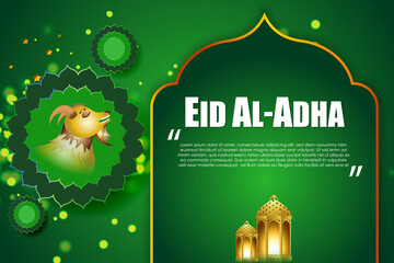 Wall Mural - Vector illustration concept of Eid al-Adha greeting