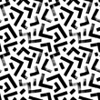 © Anastasiia Hevko - Zigzag and triangle vector seamless pattern. Hand drawn geometric brush strokes. Thick lines with scuffs. Abstract grunge zig zag lines texture, triangles and dashes. Mosaic and maze seamless pattern.