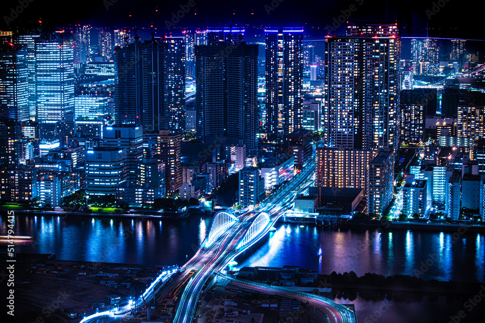 日本の東京から見える夜景が絶景で美しい の Stock フォト | Adobe Stock