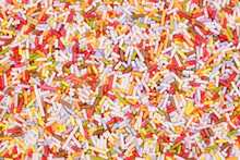 Top View Of Colorful Sugar Sprinkles