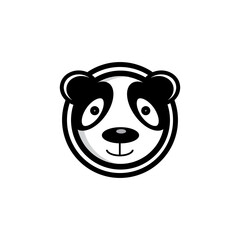 Wall Mural - Cute panda face vector illustration.