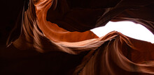 Antelope Canyon, Arizona, Stunning Natural Sandstone Cave Located On Navajo Land, Background, Travel Concept