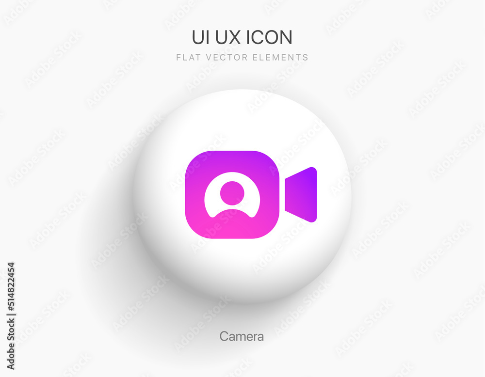 Video talk and video chat icon. Video icon. Camera icon. Player symbol ...