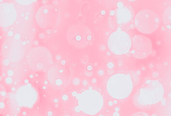 Wall Mural - Beautiful abstract close up pink soap bubbles on white background, pink bubble texture, white glitter, love theme, love wallpaper, sweet celebrations, 