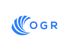 OGR Flat Accounting Logo Design On White Background. OGR Creative Initials Growth Graph Letter Logo Concept. OGR Business Finance Logo Design.

