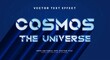 © Niestart Creation - Cosmos blue editable vector text effect with long shadow.