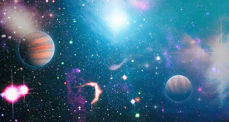 Wall Mural - high quality space background. bright star nebula. distant galaxy. abstract image. elements of this 