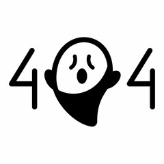Wall Mural - 404 file not found empty state single isolated icon with solid shape style
