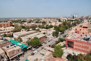 Sticker - The view of the center of Sukkur, Pakistan