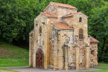 san miguel de lillo church, oviedo, asturias, spain.