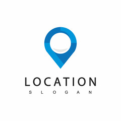 Wall Mural - Location Logo Template With GPS Symbol