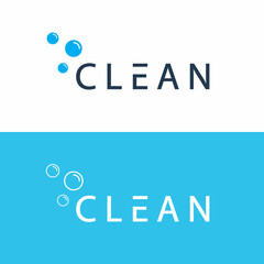 Wall Mural - Clean Logo Design Template Suitable For Cleaning Service, House Keeping And Laundry