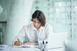 © Charlie's - Business man working using laptop computer Hands typing keyboard. Professional investor working start up project. business planning in office. Technology business