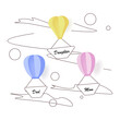 © tatianastulbo - Balloons with family flying in the sky