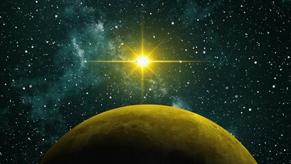 Wall Mural - Fantasy Moon seen from space