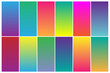 Gradient Set. Different colors. Modern Smartphone screen, mobile app Template. Design for Wallpaper, background, banner, flyer. colorful background. jpeg image jpg illustration
