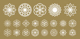 Fototapeta  - Flower of life vector ancient esoteric symbol big vector set.
