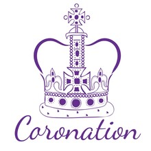 Coronation Vector Illustration With Crown. King Charles III Coronation - Prince Charles Of Wales Becomes King Of England